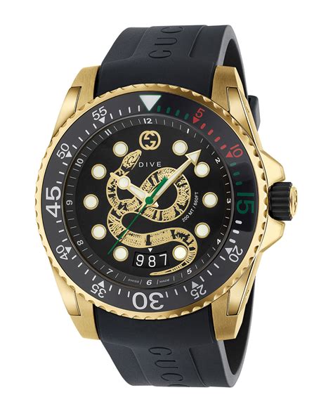 gucci mens dive watch|gucci snake watch men's.